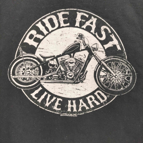 HOT LEATHERS メキシコ製 Circle Bike ロングスリーブ プリントTシャツ メンズ M