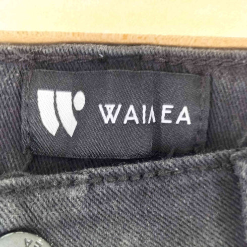 WAIMEA ダメージ加工 ブラックスリムフィットデニム メンズ 34