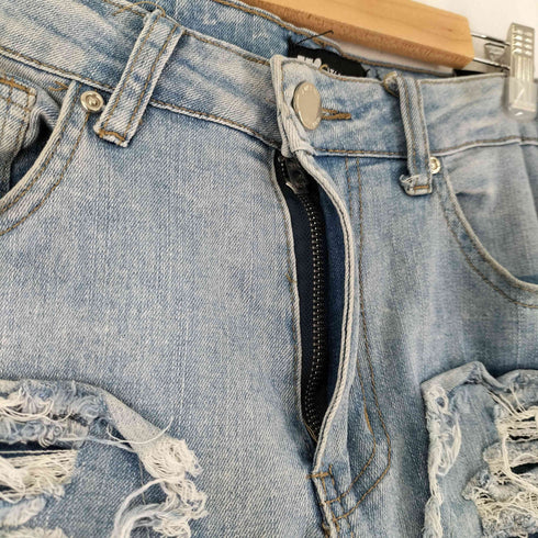WAIMEA ダメージ加工 スリムフィットデニム メンズ 32