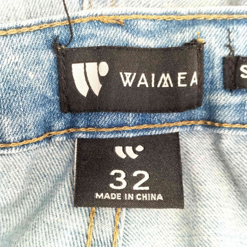 WAIMEA ダメージ加工 スリムフィットデニム メンズ 32