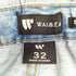 WAIMEA ダメージ加工 スリムフィットデニム メンズ 32