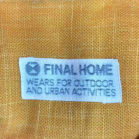 ファイナルホーム FINAL HOME センタープリーツ ラウンドカラー S/S シャツ メンズ