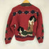 ウールリッチ WOOLRICH 紺タグ 100% ALL PURE WOOL ウールニット 犬 クルーネック レディース import:M