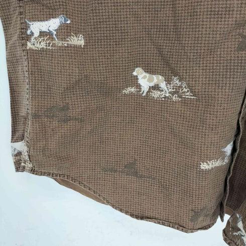 コロンビア Columbia 総柄ボタンダウンシャツ 犬 メンズ import:M