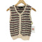 ラルフローレン RALPH LAUREN 総柄 フリル リネン混ニットベスト レディース import:M