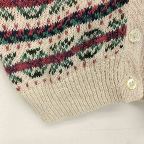 ラルフローレン RALPH LAUREN 総柄 フリル リネン混ニットベスト レディース import:M