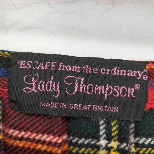 LADY THOMPSON チェック柄ウール巻きスカート レディース