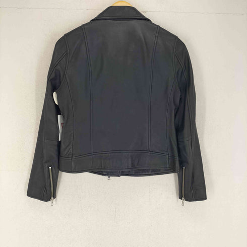 ユナイテッドアローズグリーンレーベルリラクシング UNITED ARROWS green label relaxing lamb lather ダブルライダースジャケット レディース JPN:38