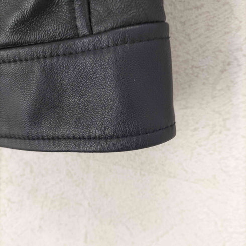 ユナイテッドアローズグリーンレーベルリラクシング UNITED ARROWS green label relaxing lamb lather ダブルライダースジャケット レディース JPN:38