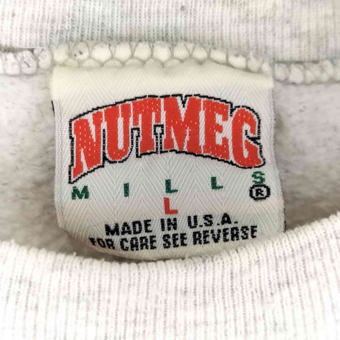 ナツメグ NUTMEG 90S USA製 フロントプリント スウェット メンズ JPN:L