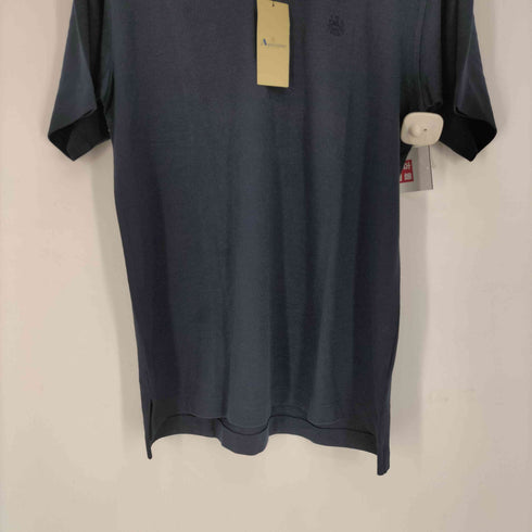 アクアスキュータム AQUASCUTUM 鹿の子 ロゴ刺繍 ポロシャツ メンズ import:M