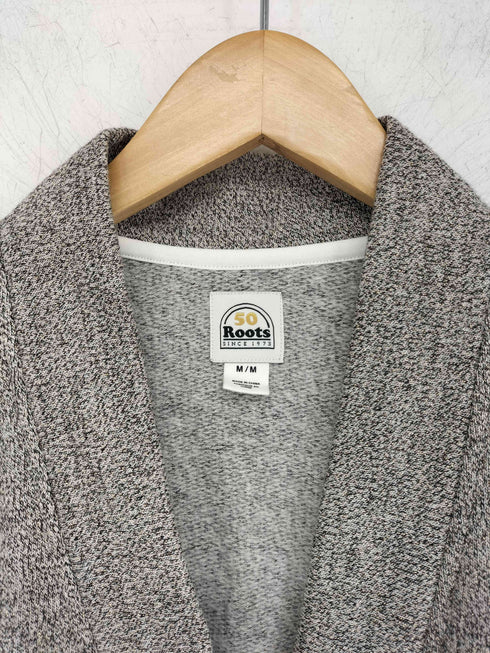 ルーツ Roots スウェット地 ラメ カーディガン レディース import:M