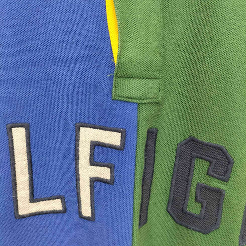 トミーヒルフィガー TOMMY HILFIGER フロントロゴ 配色 ポロシャツ メンズ import:S