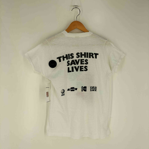 スクリーンスターズ SCREEN STARS 80S USA製 1985コピーライト 袖裾シングル LIVE AID 両面プリント クルーネックTシャツ メンズ import:L