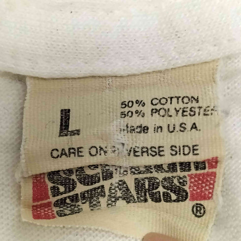 スクリーンスターズ SCREEN STARS 80S USA製 1985コピーライト 袖裾シングル LIVE AID 両面プリント クルーネックTシャツ メンズ import:L