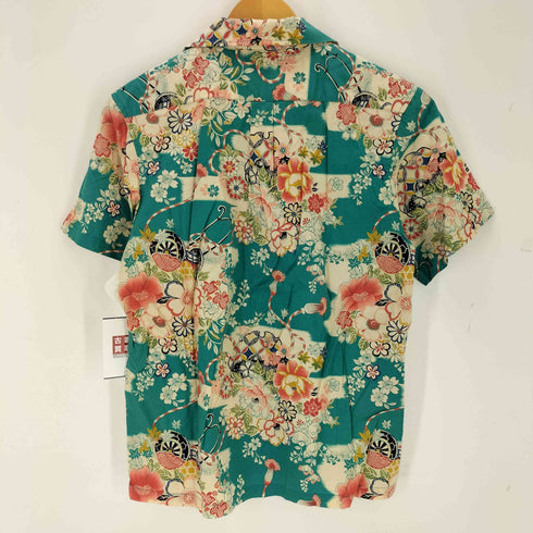BIG SHARK CLOTHING 総柄 開襟アロハシャツ メンズ M