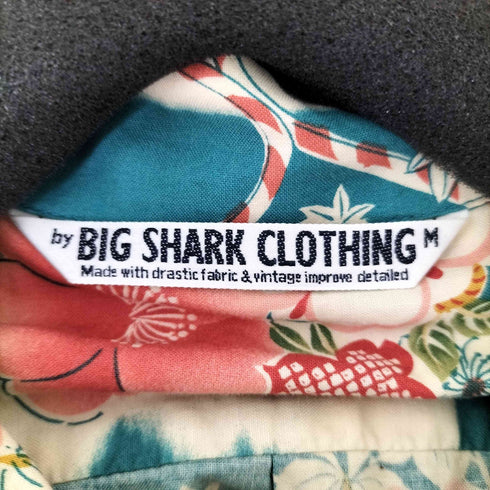 BIG SHARK CLOTHING 総柄 開襟アロハシャツ メンズ M