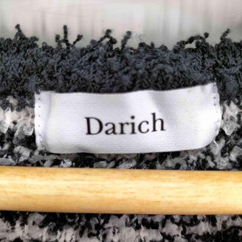 ダーリッチ Darich ボリュームフリルツイードニットミニワンピース レディース FREE