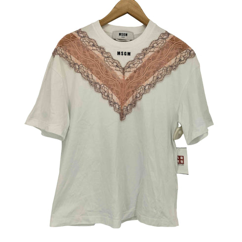 エムエスジーエム MSGM レースデザインTシャツ レディース import:XS