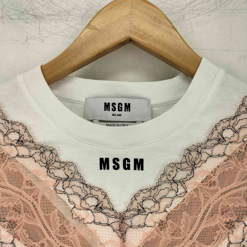 エムエスジーエム MSGM レースデザインTシャツ レディース import:XS