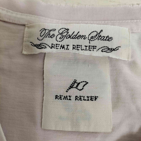 レミレリーフ REMI RELIEF ダメージ 両面プリント クルーネックTシャツ メンズ import:M