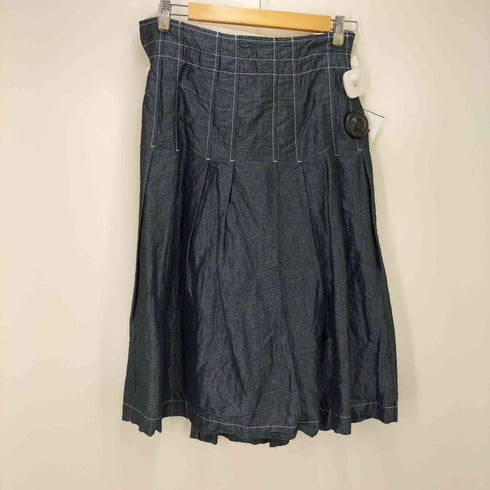 トリココムデギャルソン tricot COMME des GARCONS 11SS リネン混 ラメ プリーツ ラップスカート AD2010 レディース JPN:S