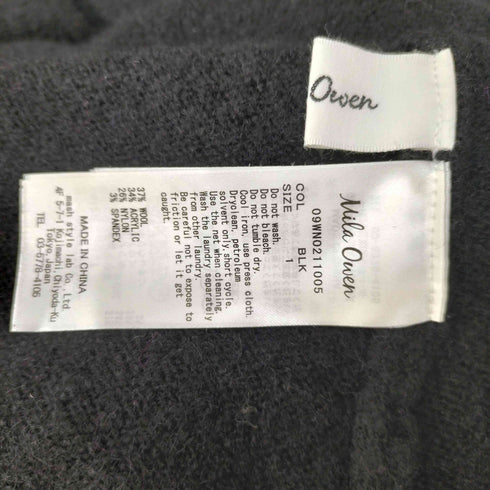 ミラオーウェン Mila Owen 後ろ開き太リブロングニットワンピース レディース JPN:1