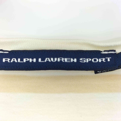 ラルフローレンスポーツ RALPH LAUREN SPORT ポニー刺繍 ボーダー Vネック S/S Tシャツ レディース import:M