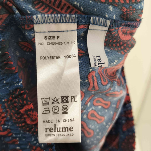 ジャーナルスタンダードレリューム JOURNAL STANDARD relume 23SS アフリカンフラワープリントパンツ レディース FREE