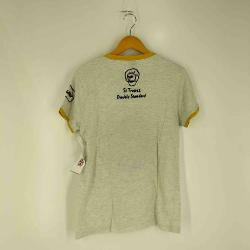 ダブルスタンダードクロージングヒム D/him 裾シングル サークルロゴ リンガーTシャツ メンズ JPN:46