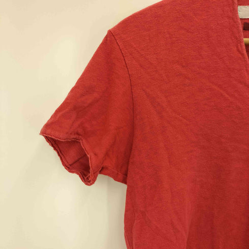 キャピタル KAPITAL コットン ハーフボタン Vネック ショートスリーブ カットソー レディース JPN:XS