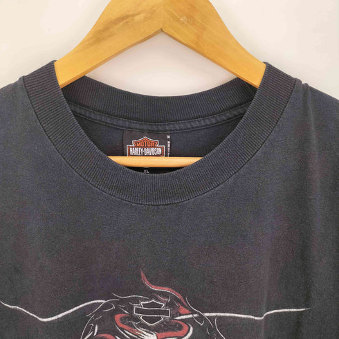 ハーレーダビッドソン HARLEY-DAVIDSON 両面プリント SNAKE コピーライト2004 2000 クルーネックTシャツ メンズ import:XL