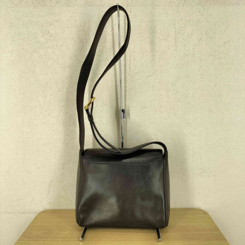 アンクライン ANNE KLEIN ロゴ刻印 レザーショルダーバッグ レディース