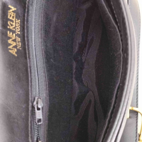 アンクライン ANNE KLEIN ロゴ刻印 レザーショルダーバッグ レディース