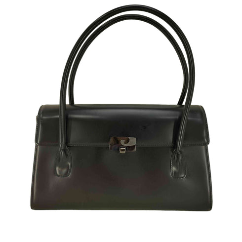 ピエールカルダン pierre cardin レザー ロゴボタン ハンドバック レディース