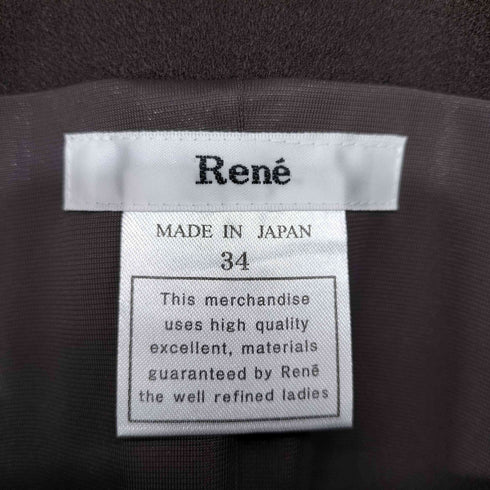 ルネ Rene ノースリーブ ギャザー チュニック ワンピース ドレス レディース JPN:34