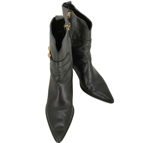 ザラ ZARA チェーン ショートレザーヒールブーツ メンズ JPN:27.5
