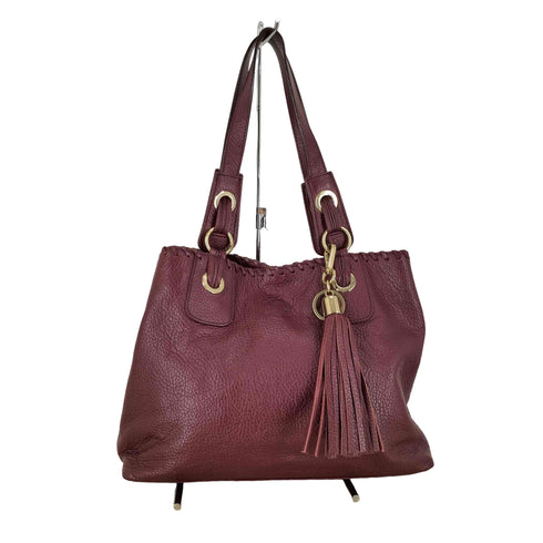 VACANZE D'ATTRICE ELEGAGE シボ革 タッセルハンドバッグ レディース