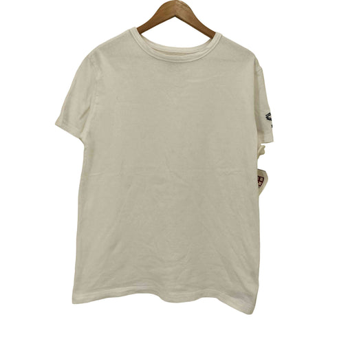 MADE FOR THE B.V.D. The HEAVYWEIGHT-T スリーブ ロゴ刺繍 クルーネック Tシャツ メンズ import:L
