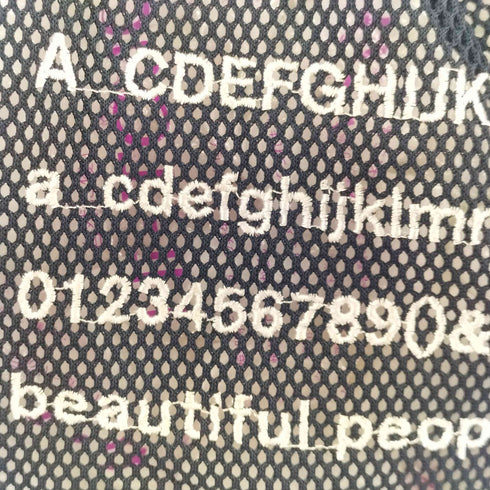 ビューティフルピープル beautiful people alphabet embroidery marche flip bag メンズ