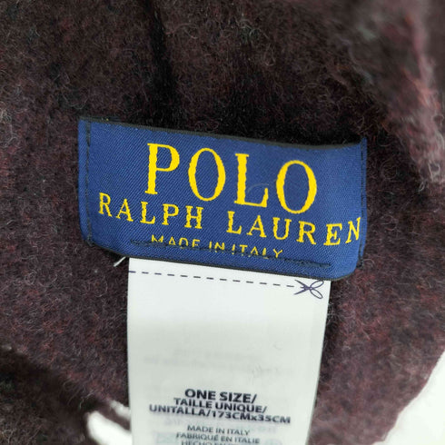 ポロラルフローレン POLO RALPH LAUREN ポニー刺繍 ウールフリンジマフラー メンズ ONE SIZE