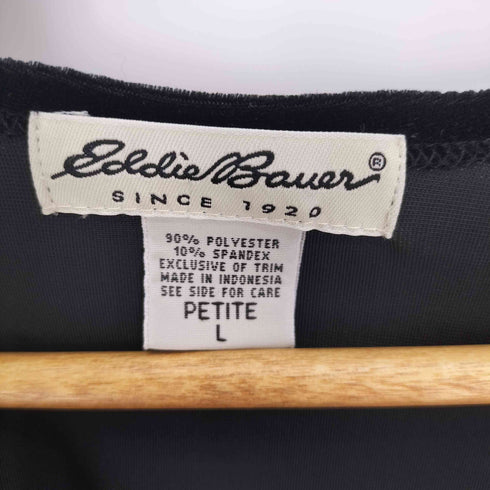 エディーバウアー Eddie Bauer 00S 白タグ PETITE ペティート Vネック ベロア ロングスリーブ ブラウス レディース import:L