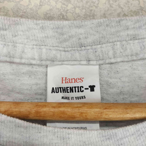 ヘインズ Hanes 霜降り 両面プリントクルーネックTシャツ メンズ 2XL