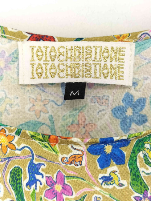 tatachristiane ボタニカル柄レーヨンワンピース レディース M