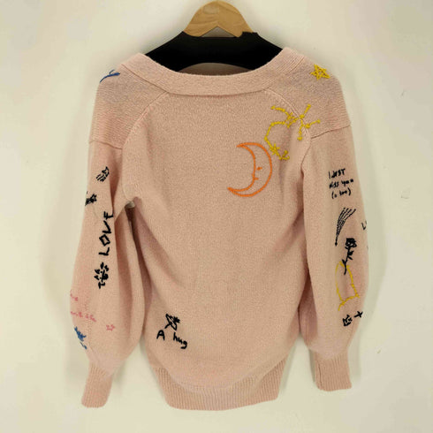 ファーファー furfur メッセージ刺繍カーディガン レディース ONE SIZE