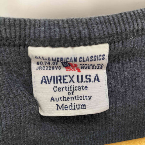 アヴィレックス AVIREX Vネック リブカットソー メンズ medium