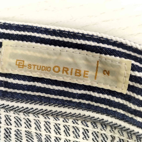 スタジオオリベ STUDIO ORIBE ストライプ クロップドパンツ メンズ JPN:2