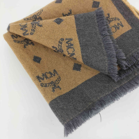 エムシーエム MCM 総柄 ウールマフラー レディース