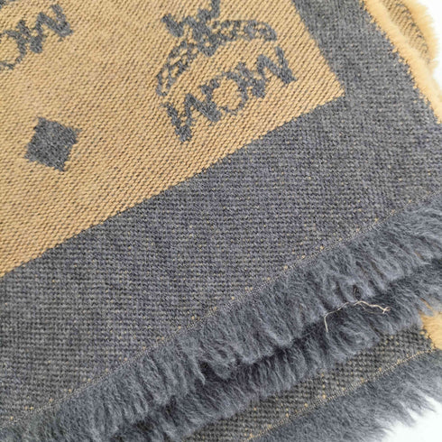 エムシーエム MCM 総柄 ウールマフラー レディース