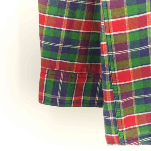 ギャップ Gap USA製 OLD 紺タグ ボタンダウンチェックシャツ メンズ import:L